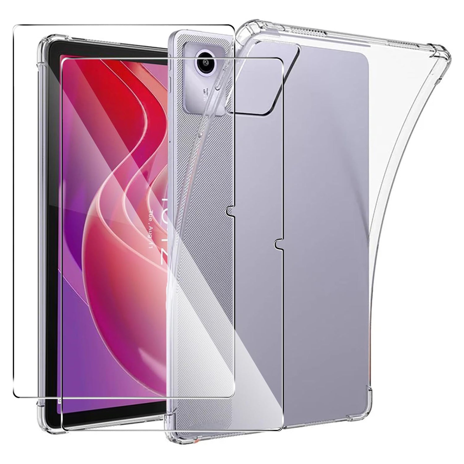 For Lenovo Tab M11 / Xiaoxin Pad 11 2024 Clear TPU Tablet Case + 2Pcs Tempered Glass Screen Protector For Lenovo Tab M11 / Xiaoxin Pad 11 2024 Clear TPU Tablet Case + 2Pcs Tempered Glass Screen Protector